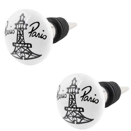 2 Pieces Paris Eiffel Tower Flat Wine Bottle Stopper